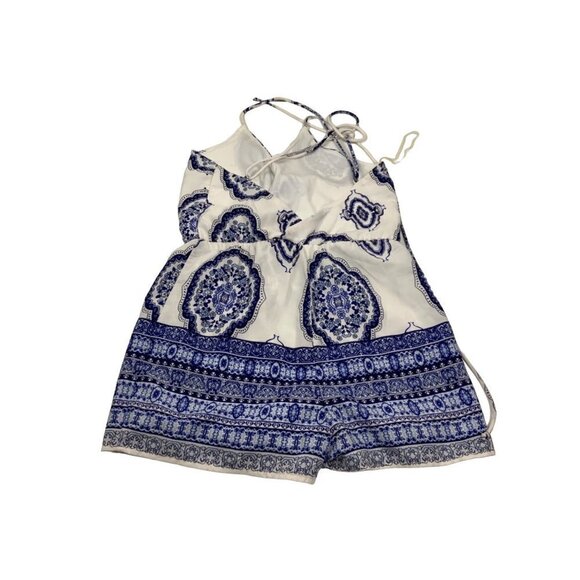 Blue & White Cute Romper. Sz S - Picture 4 of 4